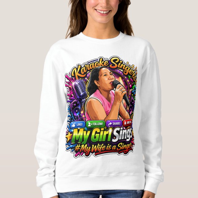 Karaoke-Königin: Der ultimative "Mein Mädchen sing Sweatshirt (Vorderseite)