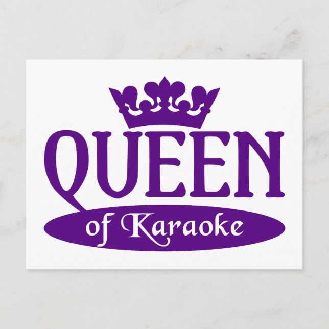 Karaoke-Königin Postkarte (Vorderseite)