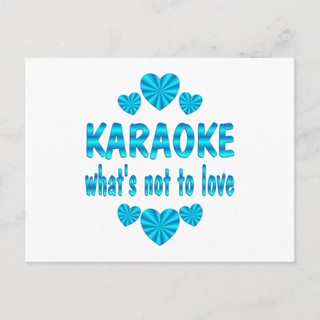 KARAOKE LIEBE POSTKARTE (Vorderseite)