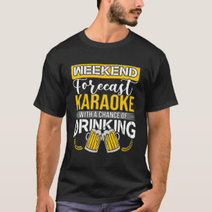 Karaoke-Maschine Bier trinken Vokalmikrofon T-Shirt