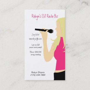 Karaoke Music DJ Service Business Card Visitenkarte