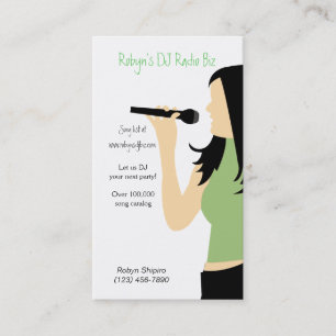 Karaoke Music DJ Service Business Card Visitenkarte