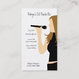 Karaoke Music DJ Service Business Card Visitenkarte