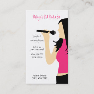 Karaoke-Musik DJ-Dienstleistungsunternehmen-Karte Visitenkarte