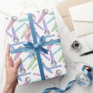 Karaoke-Muster coole Party-Musikpackung Geschenkpapier