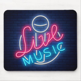 Karaoke Neon Lighting Kurved Word Art Text Mousepad