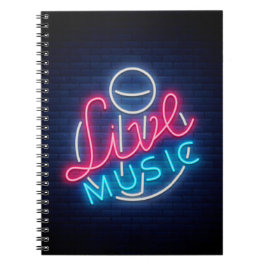 Karaoke Neon Lighting Kurved Word Art Text Notizblock