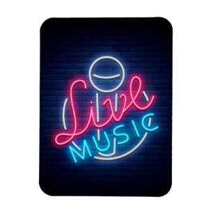 Karaoke Neonbeleuchtung gebogenes Wort Kunst Wort Magnet
