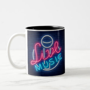 Karaoke Neonbeleuchtung gebogenes Wort Kunst Wort Zweifarbige Tasse