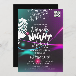 Karaoke Night Event Party Bar Flyer Einladung