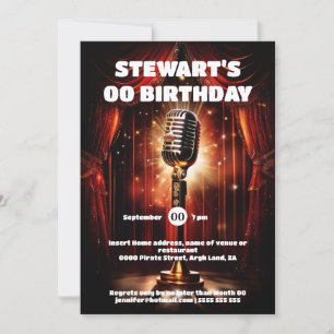 Karaoke Night Stars Hollywood Red Teppich Einladung