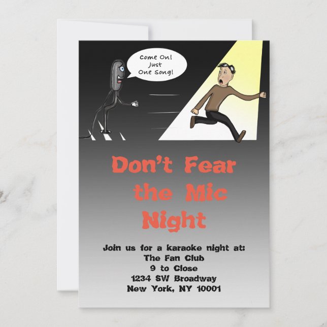 Karaoke/Open Mic Einladung (Vorderseite)