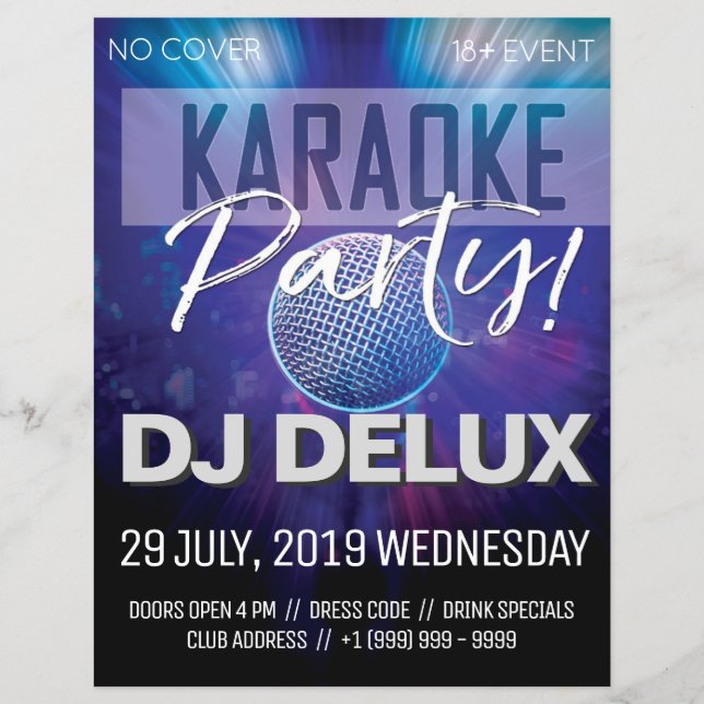 Karaoke Party | DJ | Club Flyer (Vorne)