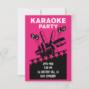 Karaoke-Party-Einladung Einladung