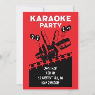 Karaoke Party Invite Einladung