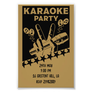 Karaoke Party Invite Fotodruck