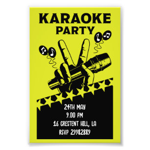 Karaoke Party Invite Fotodruck