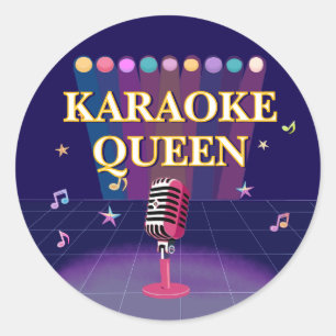 Karaoke Party Teens Geburtstag Runder Aufkleber