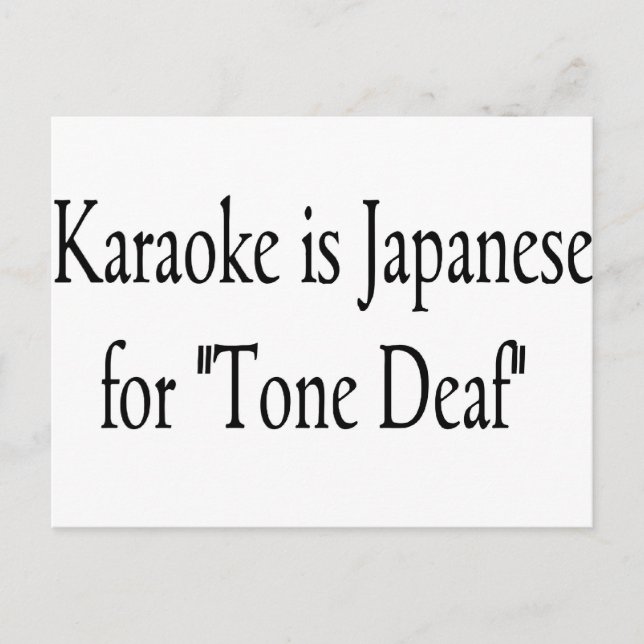 Karaoke Postkarte (Vorderseite)