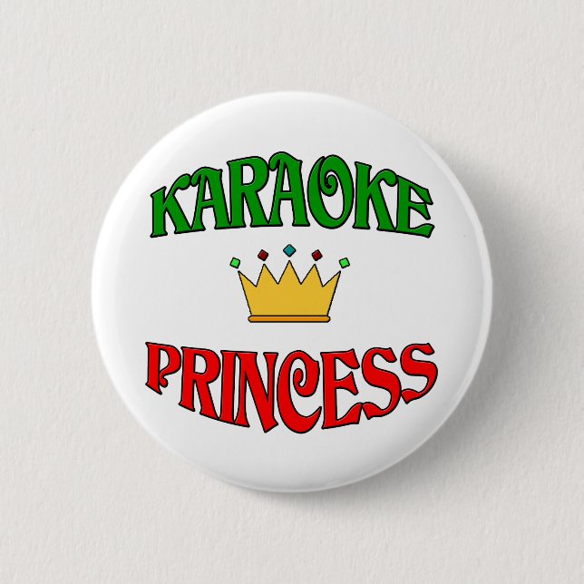 Karaoke-Prinzessin Button (Vorderseite)