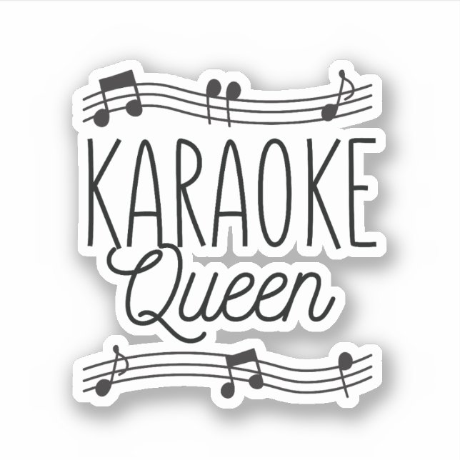 KARAOKE QUEEN AUFKLEBER (Vorderseite)