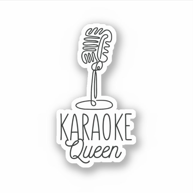 KARAOKE QUEEN AUFKLEBER (Vorderseite)