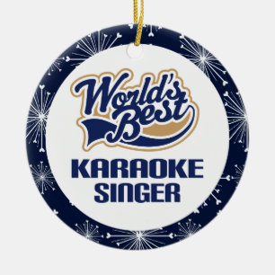 Karaoke-Sänger-Geschenk-Verzierung Keramik Ornament