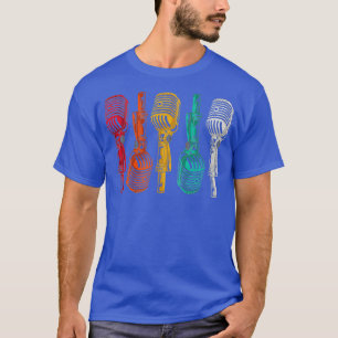 Karaoke-Sänger Retro-Mikrofon - Lustig Retro T-Shirt