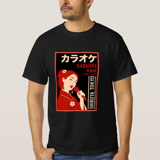 Karaoke Shibuya Tokyo T-Shirt (Vorderseite)