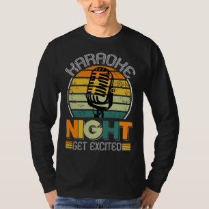 Karaoke-Sing-Mikrofon-Sänger Karaoke-Nacht T-Shirt