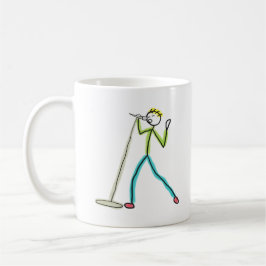 Karaoke-Singender Stockmann Kaffeetasse