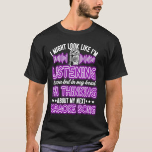 Karaoke Singer 80er Retro Vintag sehe ich wie T-Shirt