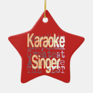 Karaoke Singer Extraordinaire Keramik Ornament