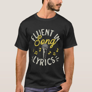 Karaoke Singer Song-Texte Mikrofon Fluor in so T-Shirt