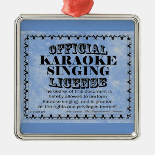 Karaoke Singing License Metal Ornament Aus Metall