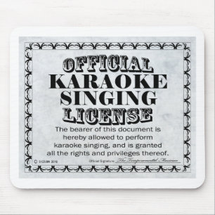 Karaoke Singlizenz Mousepad