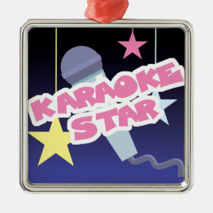 Karaoke-Star Ornament Aus Metall
