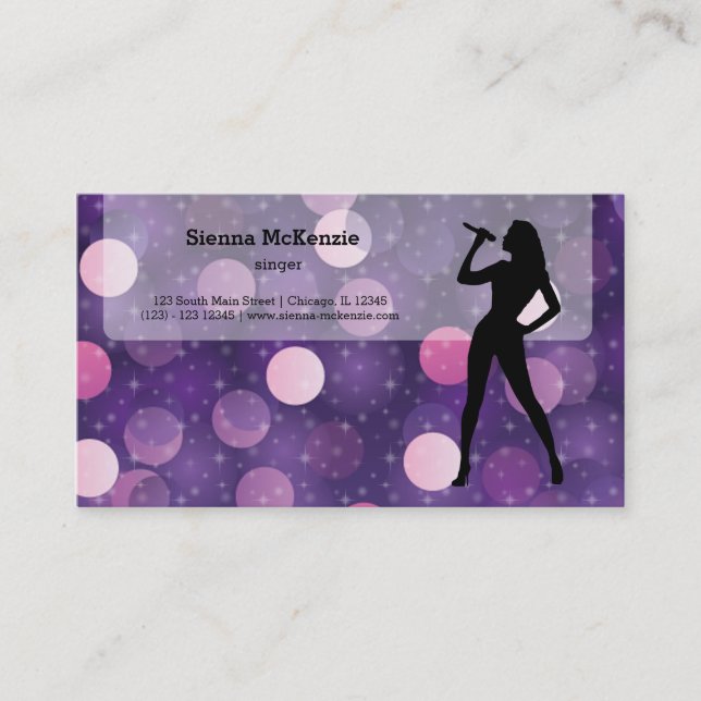 Karaoke Visitenkarte (Vorderseite)