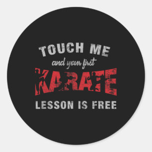 Karate 3 runder aufkleber