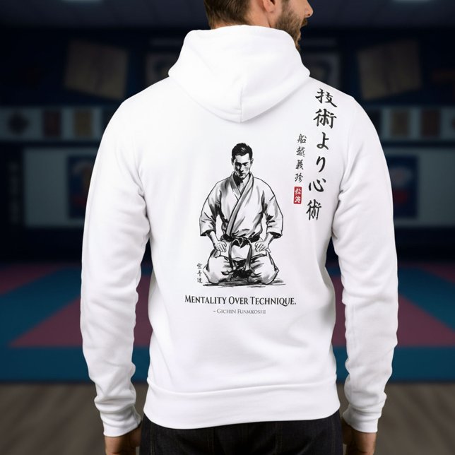 Karate 5. Gebot - Mentalität über Technik Hoodie (Von Creator hochgeladen)