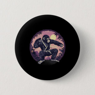 Karate-Affe Natur Mond Mma Kickboxen Affe Lo Button