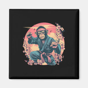 Karate Affe Sakura Jiu-Jitsu Mma Kampfsport Ki Magnet