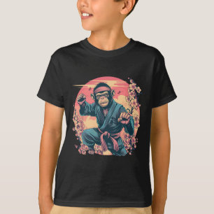 Karate-Affe Sakura Jiu-Jitsu Mma Kampfsport Ki T-Shirt