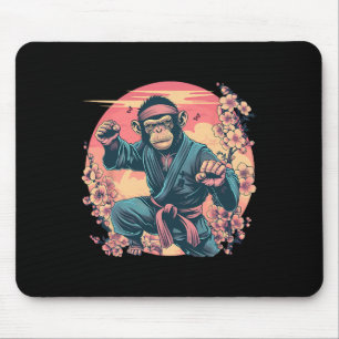 Karate Affe Sakura Jiu-Jitsu MMA Martial Arts Ki Mousepad