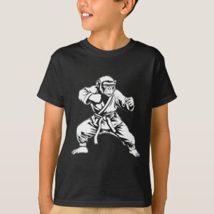 Karate-Affe Taekwondo Kickboxen Mma Judo Affe T-Shirt