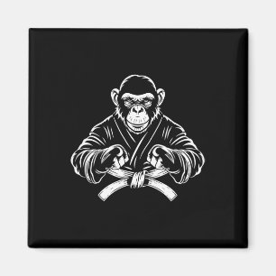 Karate-Affe Zeichnung Kickboxen Jiu-Jitsu Mma Mar Magnet