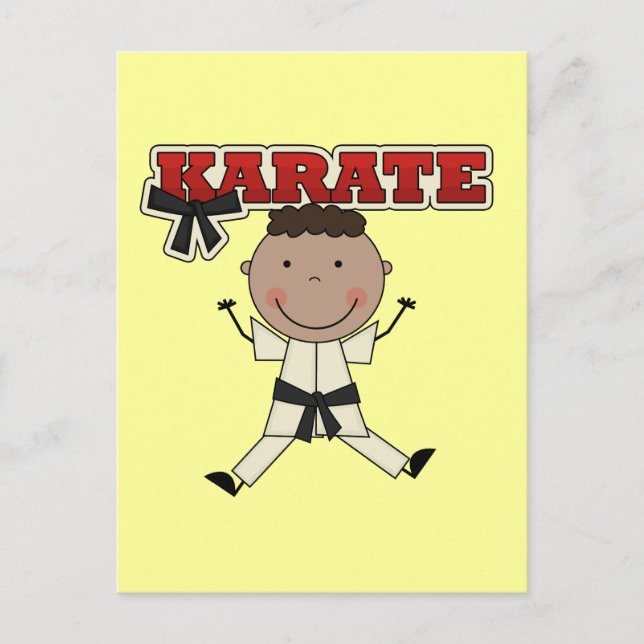 KARATE - Afrikanisch-Amerikanische Kinderhemden un Postkarte (Vorderseite)