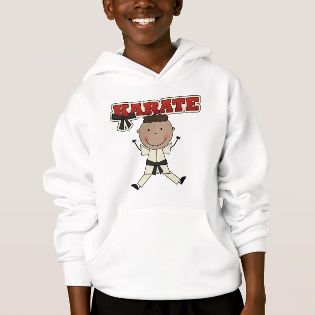 KARATE - Afroamerikaner-Jungen-T-Shirts und Hoodie (Vorderseite)