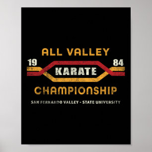 Karate All Valley 1984 Männer Frauen Kind Lustig G Poster