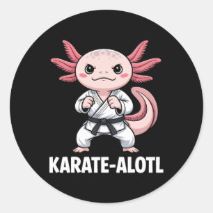 Karate-alotl Axolotl Karate Liebhaber Kampfsport Runder Aufkleber